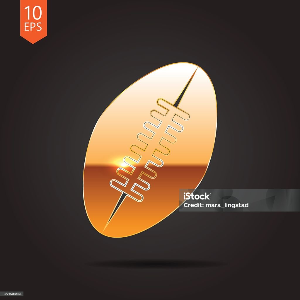 Football Vector Gold Sport Illustration Stock Illustration - Download Image Now - American ...