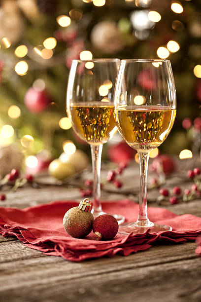 istock Christmas Holiday Red Wine on an Old Rustic Wood Table 491502128
