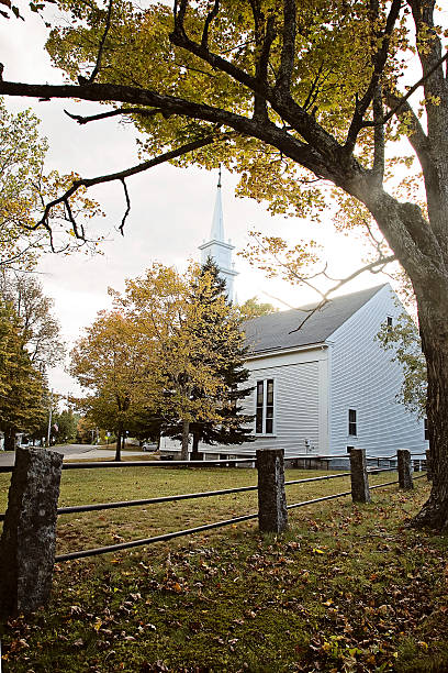 istock Little White Church House 491502718