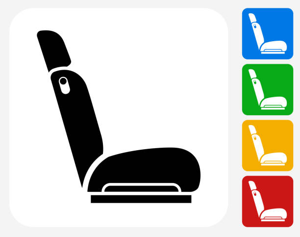 illustrations, cliparts, dessins animés et icônes de siège de voiture à la conception graphique icône - vehicle seat illustrations