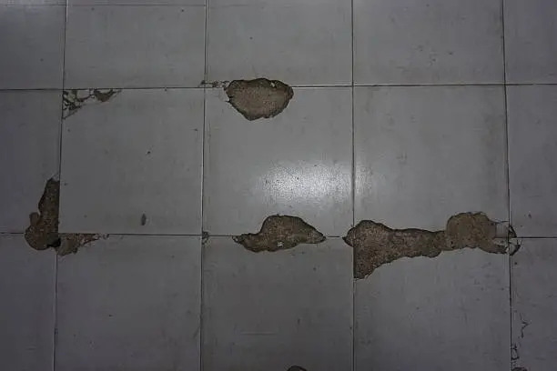 Photo of damage tile