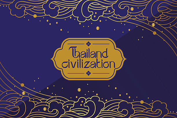 illustrazioni stock, clip art, cartoni animati e icone di tendenza di sfondo vettoriale di arte tailandese - thailandia