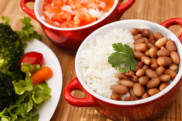 Rice and beans Typical dish of Brazil, rice and beans bean stock pictures, royalty-free photos & images
