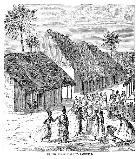 Slave Market In Zanzibar Slave Market In Zanzibar slave market stock illustrations