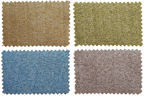 satz von stoff swatch proben der textur - woven craft textile industry isolated stock-fotos und bilder