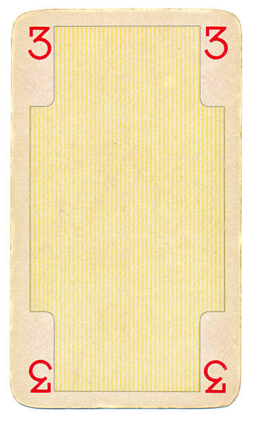 istock playing card paper background with number three 3 and line 491516761