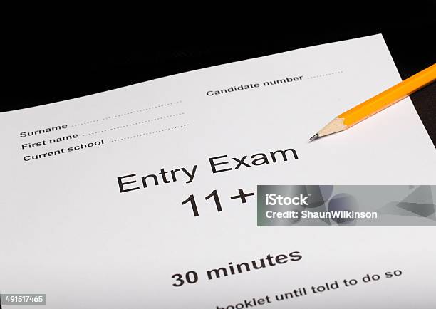 Entrance Exam Paper Stock Photo - Download Image Now - Educational Exam, 10-11 Years, Number 11
