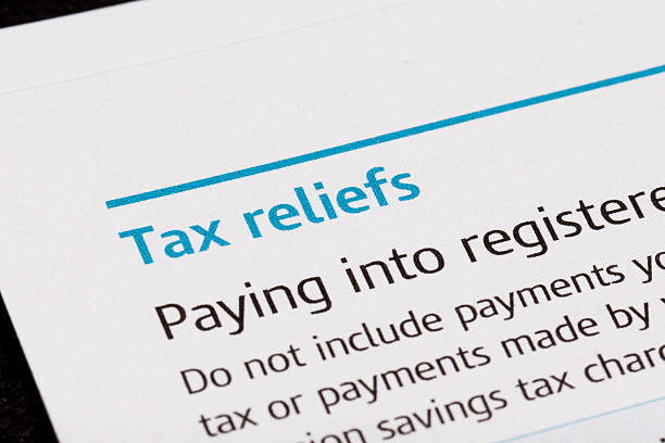 Tax reliefs stock photo