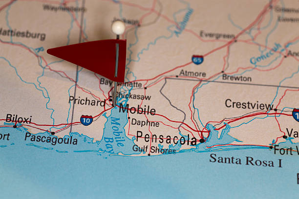 istock Mobile, AL, USA - Cities on Map Series 491517743