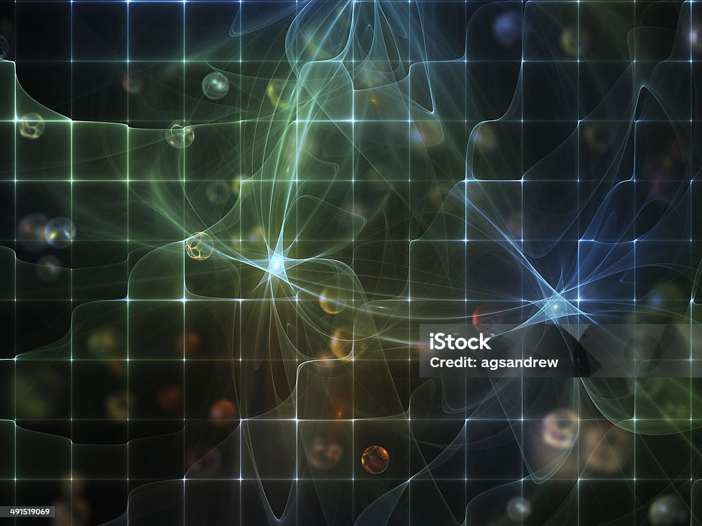 Waves of Emptiness Geometry of Space series. Background design of conceptual grids, curves and fractal elements on the subject of physics, mathematics, technology, science and education Abstract Stock Photo