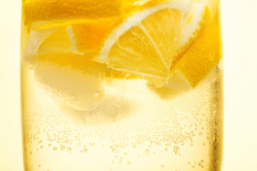 Cocktail in a glass isolated on a white background