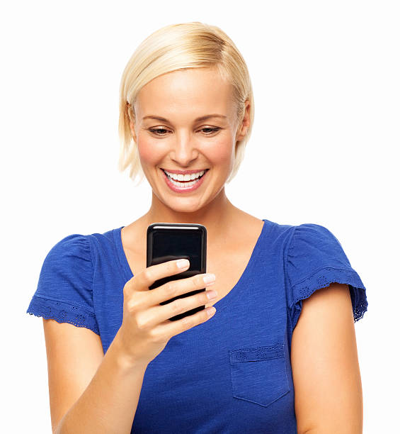 istock Woman Reading Text Message On Smart Phone 491520063