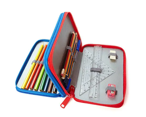 Photo of pencil case rulers school education
