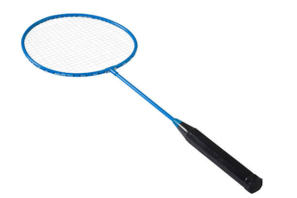 Close-up of a badminton racket stock photo