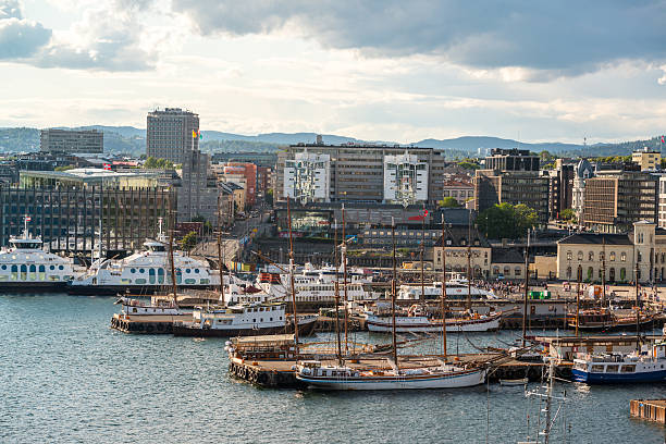 istock Oslo marina and cityscape from above 491526470