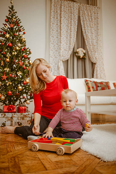 istock Mother and son at Chirstmas Time 491540108