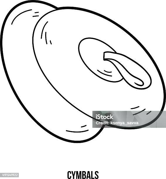 Worksheet Cymbals Coloring Book For Children Education Game Cymbals Stock Illustration ...