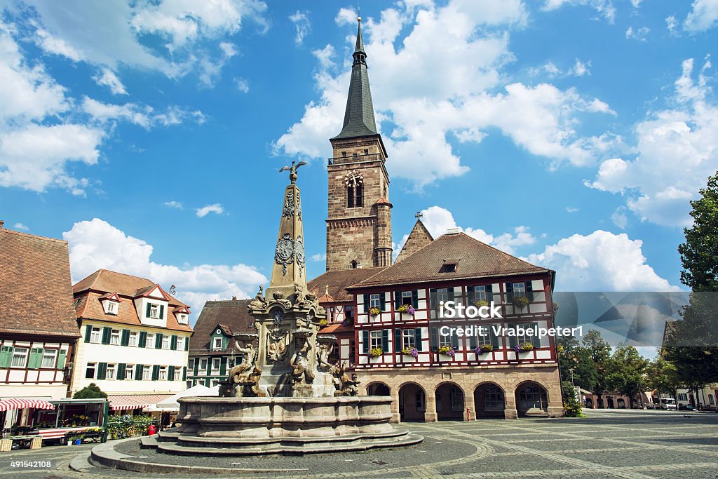 Die Kirche St. Johannes und Saint Martin, Schwabach, Deutsch - Lizenzfrei Bayern Stock-Foto