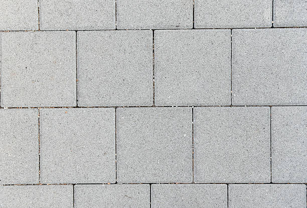 cemento o cobble gris o piedras para losas de pavimento de piso - granite block stone cobblestone fotografías e imágenes de stock