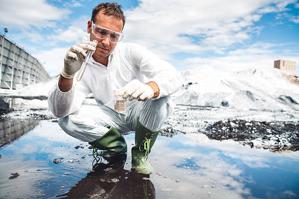 экологические научный сотрудник examing воды - environment bacterium research dishware стоковые фото и изображения