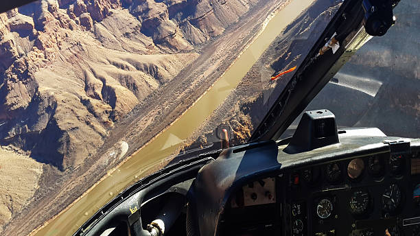 istock Grand Canyon - Helicopter flight 491557224