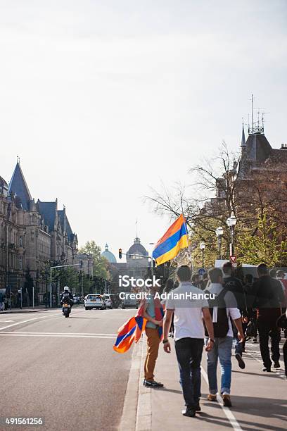 Armenian Genocide 100th Rememberance March In France Stock Photo - Download Image Now