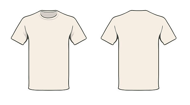 T-shirt template Blank T-shirt template. Solid color easy to change business casual fashion stock illustrations