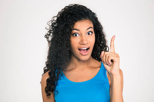 istock Afro american woman having idea 491563184