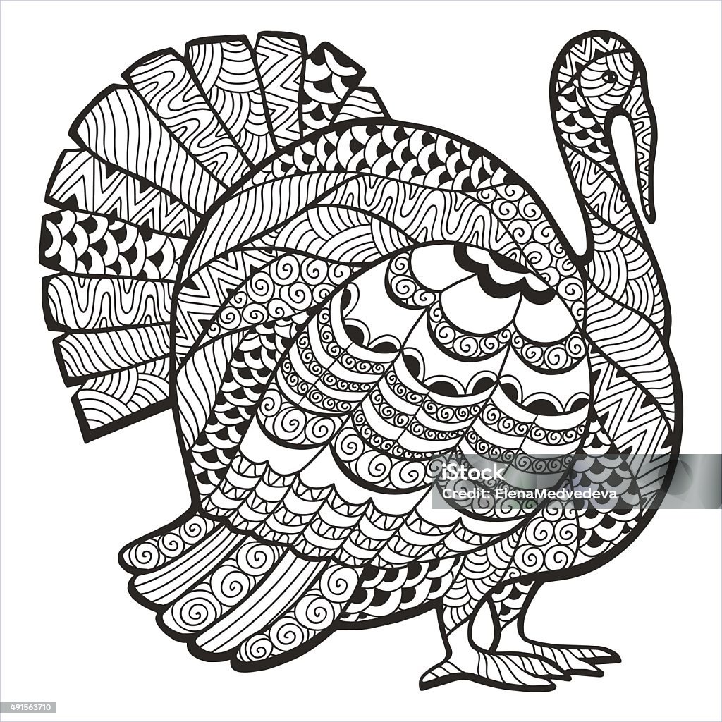 Turkey Turkey  stylized vector illustration of thanksgiving. 2015 stock vector