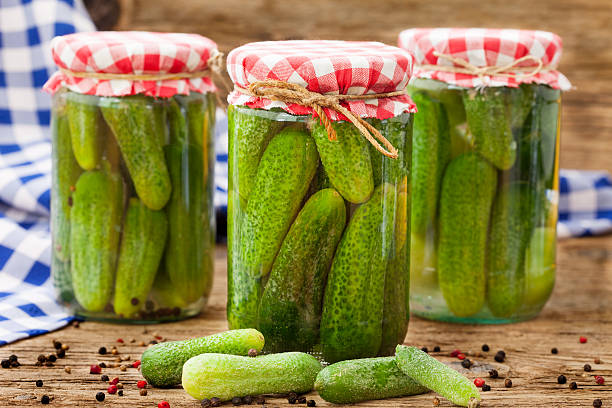 istock Jars of canned pickles 491575958