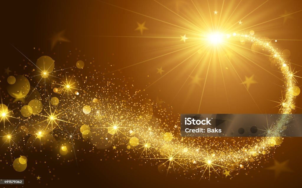 Christmas Stars Christmas background with gold magic star. Vector illustration Paranormal stock vector