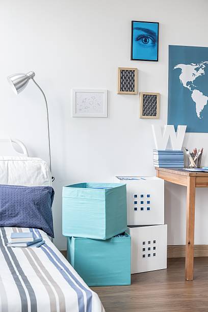 istock Teenage boy bedroom design 491582360