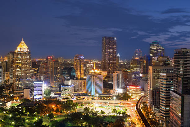 istock Bangkok city night view, Thailand 491600248