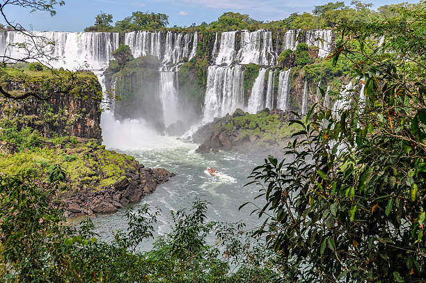 istock Boats around Iguazu Falls, Argentina 491602138