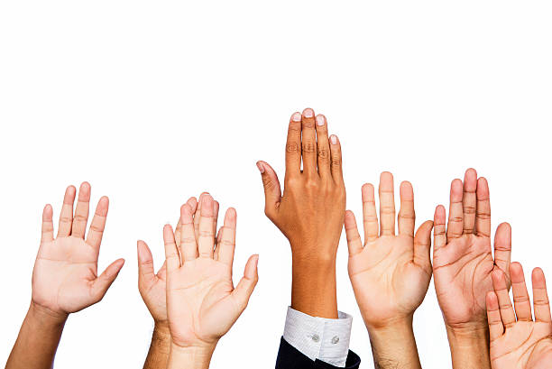 istock Diversity of Business Hands Raised 491603038