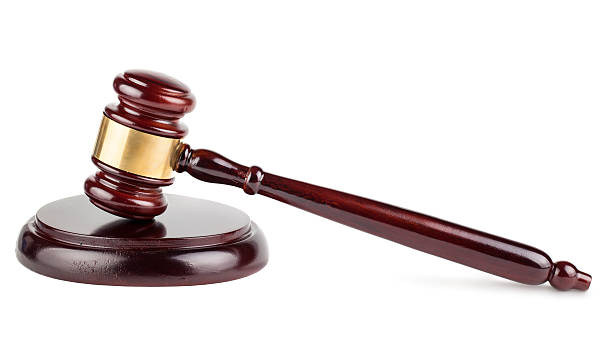 istock Brown wooden gavel 491603478
