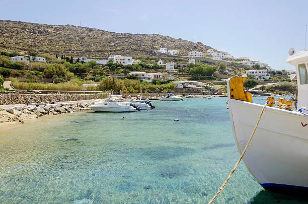 Ornos beach, Mykonos, Greece stock photo