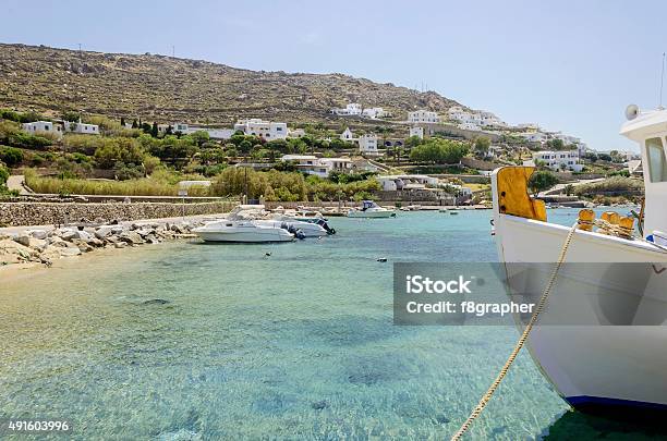 Ornos Beach Mykonos Greece Stock Photo - Download Image Now - Mykonos, Beach, 2015