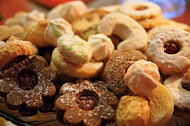 istock Baked christmas cookies 491605754