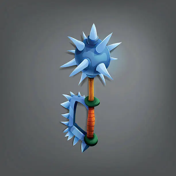 Vector illustration of ?artoon mace. Vector illustration.