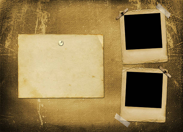 istock Old grunge paper slides on the ancient background 491606407