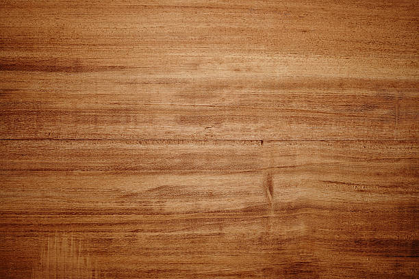 vista aérea de marrón claro mesa de madera - mesa de preparación en la cocina fotografías e imágenes de stock