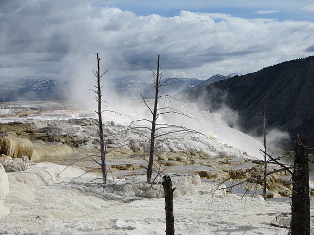 Canary hot spring stock photo