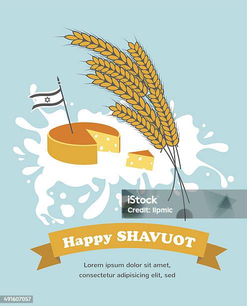 Jewish Holiday Shavuot Stock Illustration - Download Image Now - Shavuot, Abstract, Agriculture