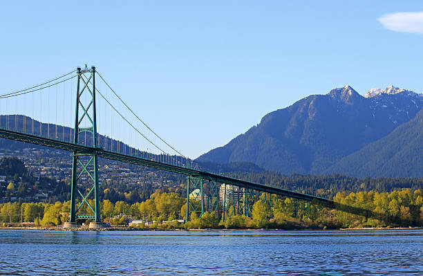Vancouver Lions Gate Bridge stock photo