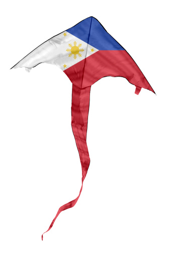 Philippines Flag Kite isolated on white
