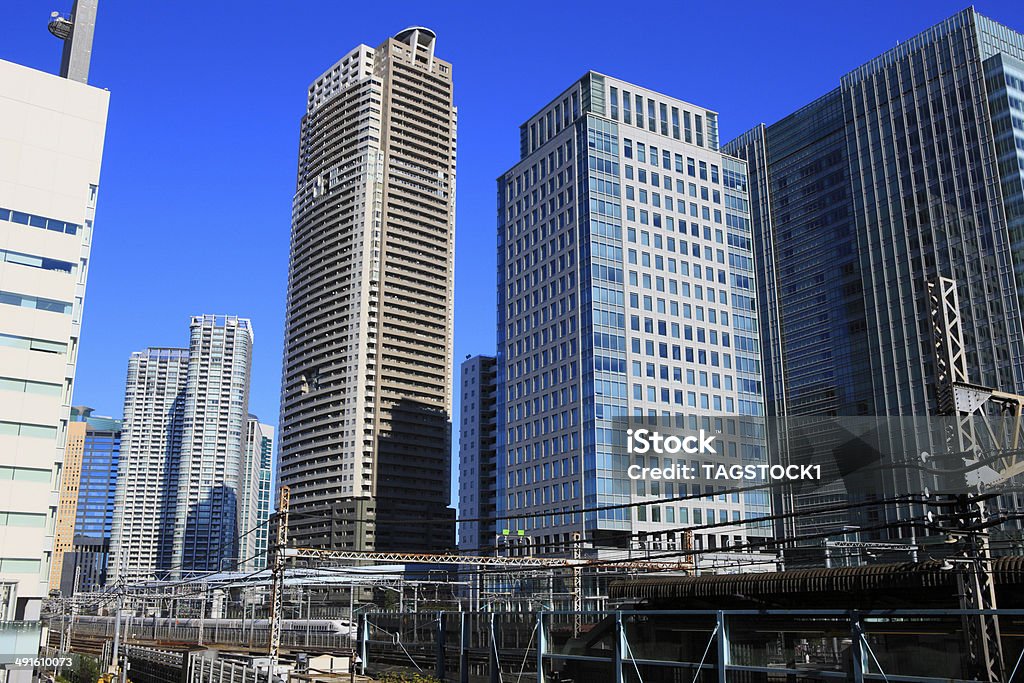 Skyscrapers in Shiodome, near JR Hamamatsucho Station Apartment Stock Photo