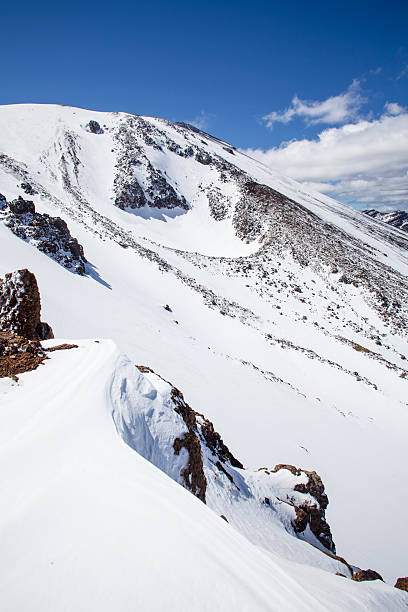 Mountain view with snow stock photo