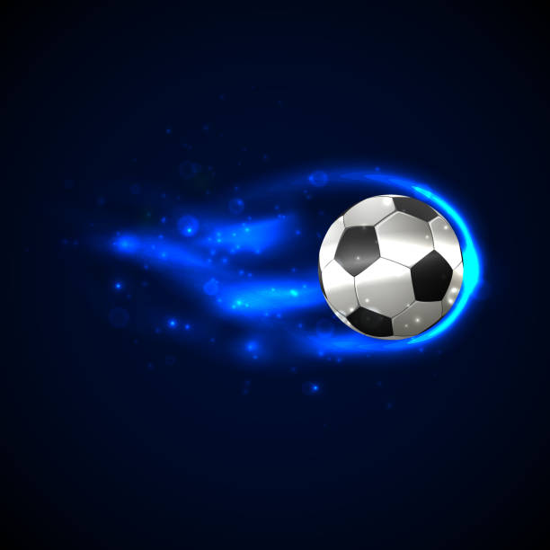 piłka nożna na ogień.  wektor - fire soccer backgrounds design element stock illustrations