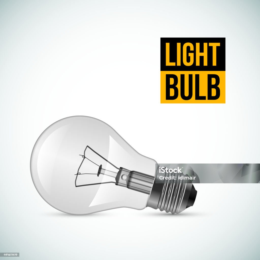 Light Bulb. Vector Light Bulb isolated on white. Vector illustration Cable stock vector